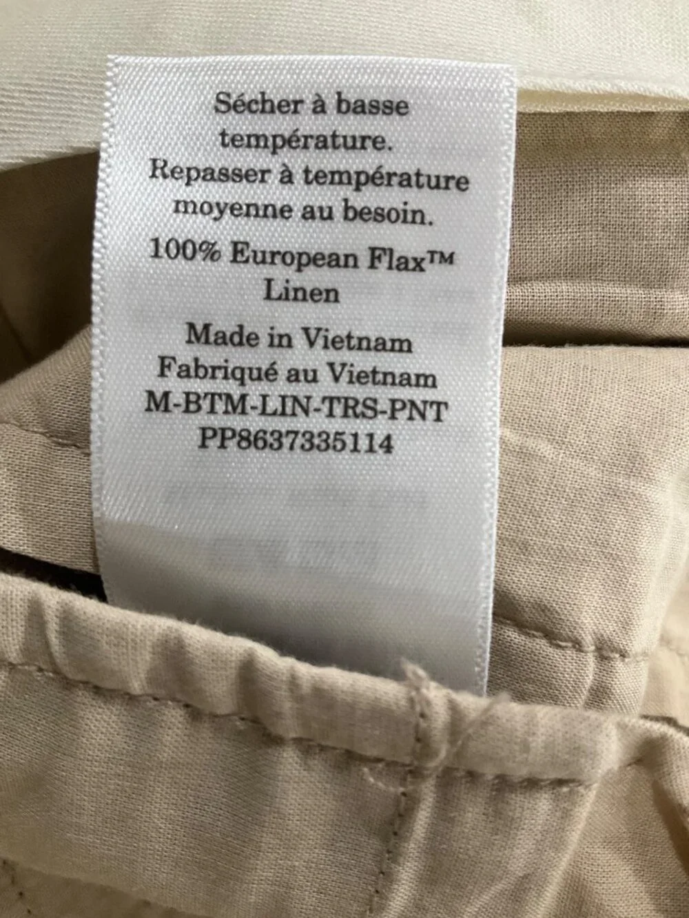 Everlane The Linen Trouser in cornstalk chambray 29x32 Mens Pants